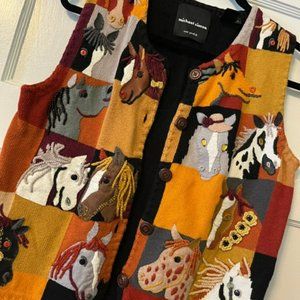 Michael Simon Sweater vest with Horses
